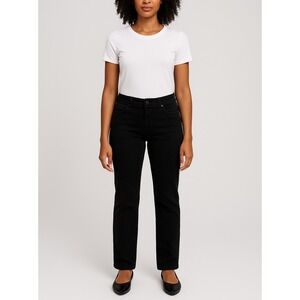 Chico's So Slimming Black Straight Leg Jeans‎ Women's Size 0 XS  Stretch Denim